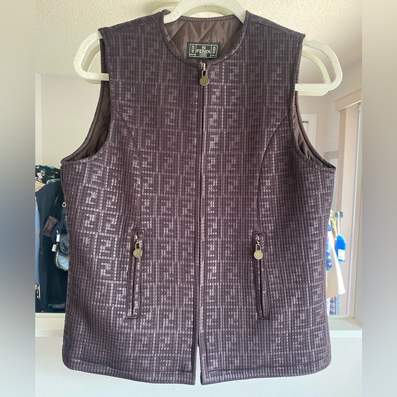 Fendi Vintage Zucca Monogram Vest-size large - Picture 1 of 9